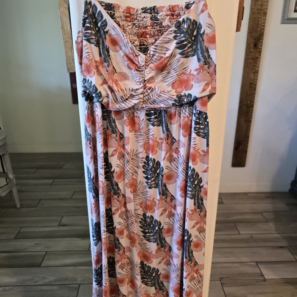 💜 ROXY Open Back Maxi Sun Dress Floral Summer Dress - Picture 7 of 7